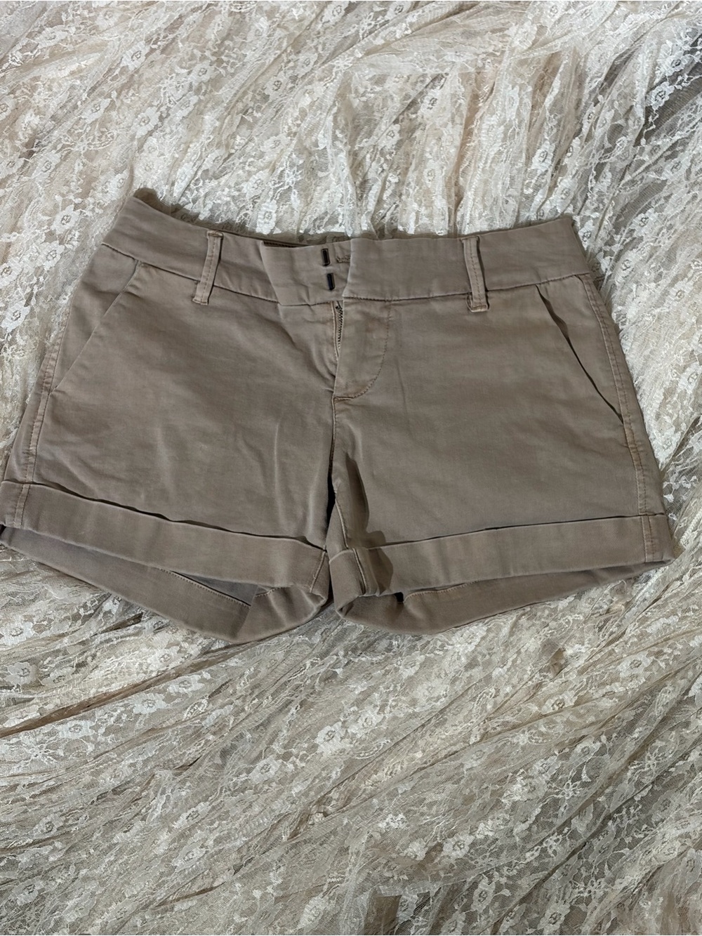 Dear John Fold Cuff Bermuda Shorts - Taupe